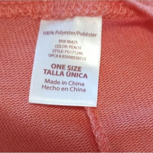 BERYTOS Kimono Wrap Cardigan One Bat Wing  Sleeve Peach Color One Size - Picture 4 of 5